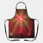 Roodbruine bloem schort (Voorkant)