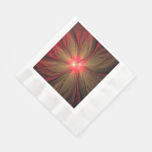 Roodbruine bloem servet (Hoek)