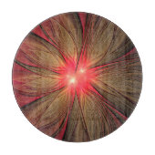 Roodbruine bloem snijplank (Voorkant)