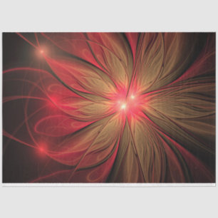 Roodbruine bloem tissuepapier