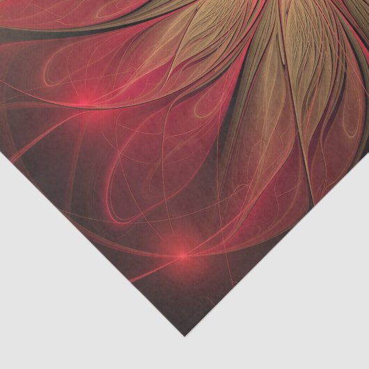 Roodbruine bloem tissuepapier (Detail)