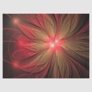 Roodbruine bloem tissuepapier