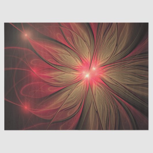 Roodbruine bloem tissuepapier (Voorkant)