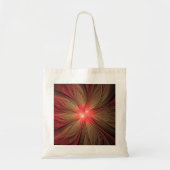 Roodbruine bloem tote bag (Voorkant)