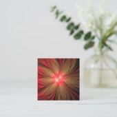 Roodbruine bloem vierkante visitekaartje (Staand voorkant)