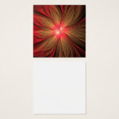 Roodbruine bloem vierkante visitekaartjes (Voorkant /achterkant)