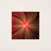 Roodbruine bloem vierkante visitekaartjes (Voorkant)