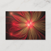 Roodbruine bloem visitekaartje (Voorkant)