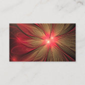 Roodbruine bloem visitekaartje (Voorkant)