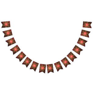 Roodbruine bloem vlaggetjes