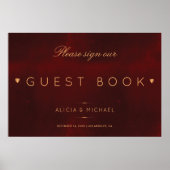 Roodbruine bruine bruine bruine bruistoedband poster (Voorkant)