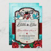 roodbruine buikrok kaart (Voorkant / Achterkant)