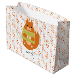 Roodbruine Eekhoorn in een Groene Trui Groot Cadeauzakje