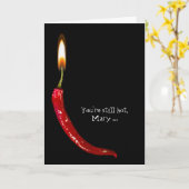 roodbruine kaars wordt ouder kaart (Gele Bloem)