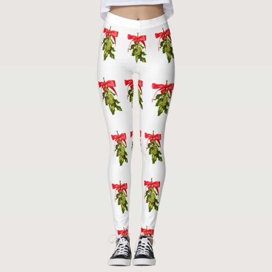 roodbruine maretak leggings (Voorkant)