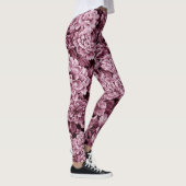 Roodbruine monochrome pioenrozen leggings (Rechts)