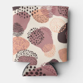 Roodbruine organische, Abstracte vormen. Blikjeskoeler (Voorkant)