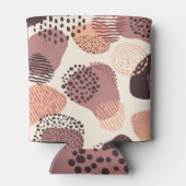 Roodbruine organische, Abstracte vormen. Blikjeskoeler (Achterkant)