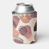 Roodbruine organische, Abstracte vormen. Blikjeskoeler (Blikje Achterkant)