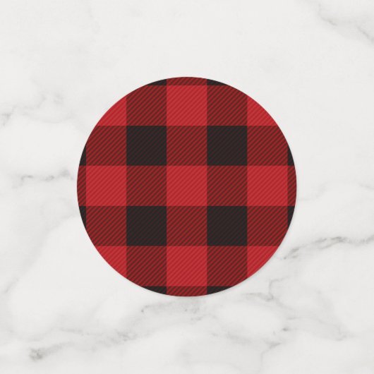 roodbruine rode buffelpartij in de winter confetti (Kleine voorkant)