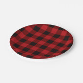 roodbruine rode buffelpartij in de winter papieren bordje (Gekanteld)