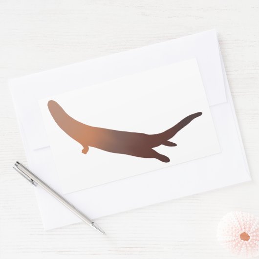 roodbruine Sticker met ottergradiënt (Envelop)