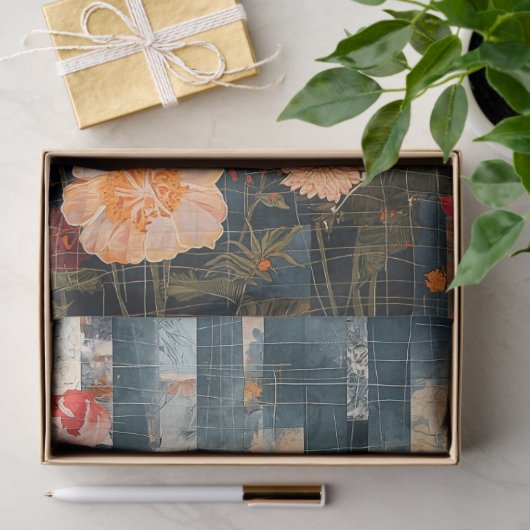 , roodbruine textuur tissuepapier (Geschenk)