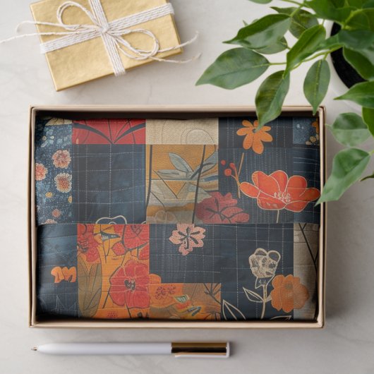 , roodbruine textuur tissuepapier (Geschenk)