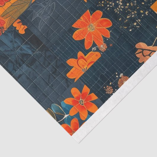 , roodbruine textuur tissuepapier (Detail)