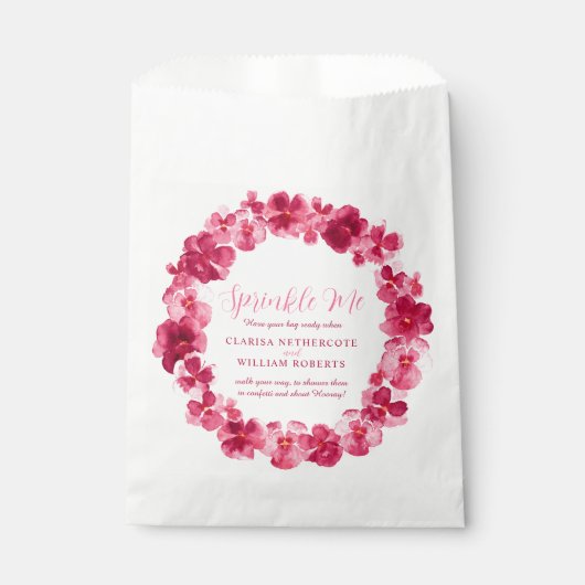 Roodbruine waterverf bruiloft rimpelt me in de war bedankzakje (Voorkant)