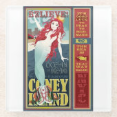 roodbruinkoolvis glazen onderzetter (Voorkant)