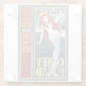 roodbruinkoolvis glazen onderzetter (Achterkant)