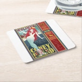 roodbruinkoolvis kartonnen onderzetters (Schuin)