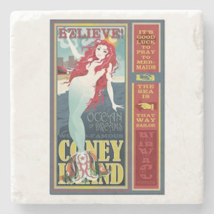 roodbruinkoolvis stenen onderzetter