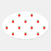 Roodbuidelrat Ovale Sticker (Voorkant)