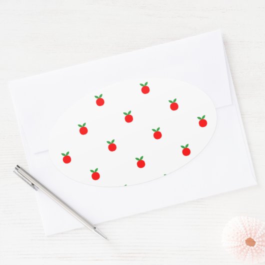 Roodbuidelrat Ovale Sticker (Envelop)