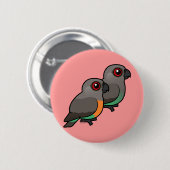 Roodbuik Parrot Pair Ronde Button 5,7 Cm (Voorkant /achterkant)