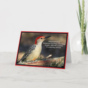 Roodbuik specht Inspirerende Volharding Kaart