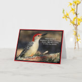 roodbuikspecht Inspirerend doorzettingsvermogen Kaart (Gele Bloem)