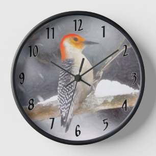 Roodbuikspecht schilderij originele vogelkunst