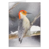 Roodbuikspecht schilderij originele vogelkunst (Voorkant)