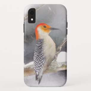 Roodbuikspecht schilderij originele vogelkunst Case-Mate iPhone case