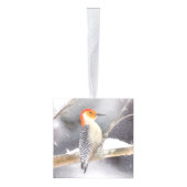 Roodbuikspecht schilderij originele vogelkunst decoratie (Rechts)