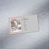 Roodbuikspecht schilderij originele vogelkunst magnetisch visitekaartje (Voorbeeld)