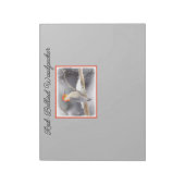 Roodbuikspecht schilderij originele vogelkunst notitieblok (Linkerzijde)