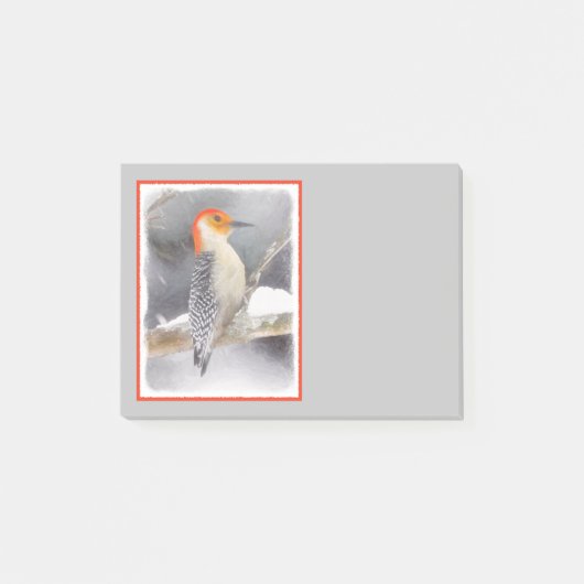 Roodbuikspecht schilderij originele vogelkunst post-it® notes (Voorkant)