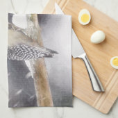 Roodbuikspecht schilderij originele vogelkunst theedoek (Quarter Fold)