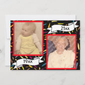 Roodbundel Letter 80th Birthday Celebration Kaart (Voorkant)