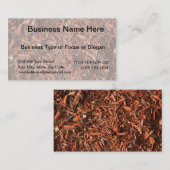 Roodcedar-mulch met puin visitekaartje (Voorkant / Achterkant)