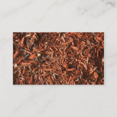 Roodcedar-mulch met puin visitekaartje (Achterkant)